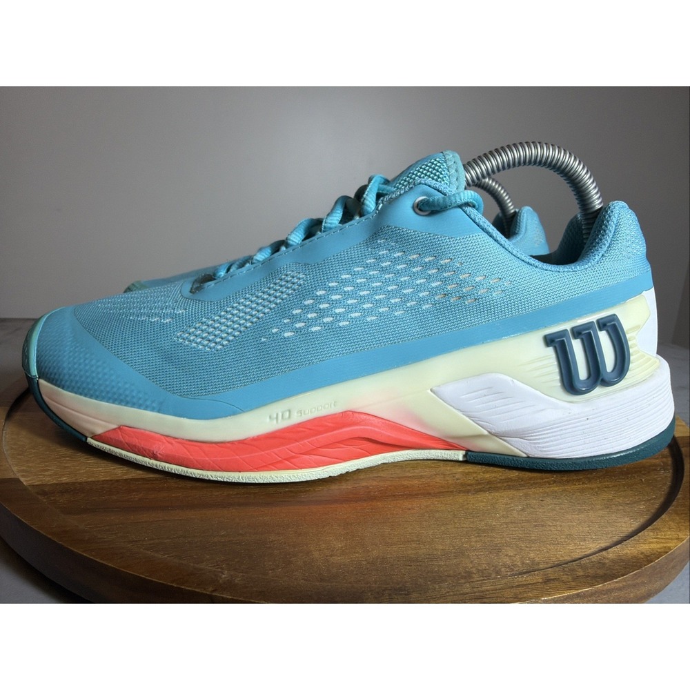 Wilson Rush Pro 4.0 tennis shoe Blue White Orange Women's 8.5